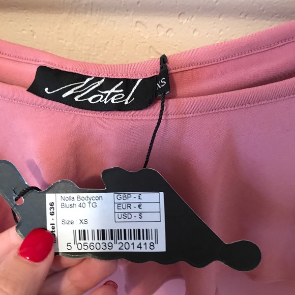 NWT Revolve Blush Off Shoulder Dress | Motel Brand - Picture 3 of 4